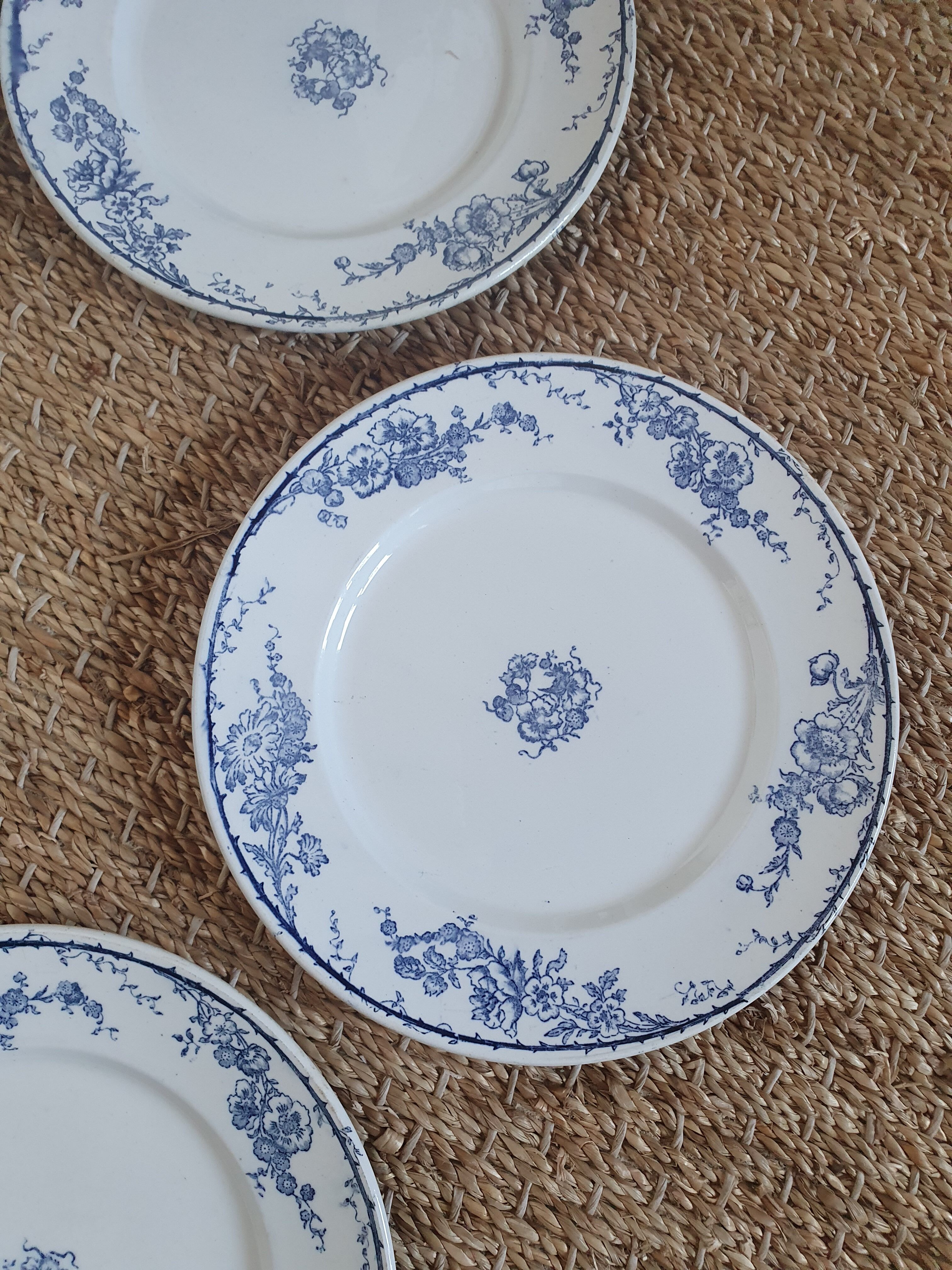 Six dessert plates earth of iron