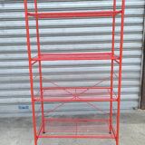 Modular lacquered metal shelf 1980