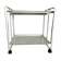 Folding Mobile Bar Cart / Serving Trolley — White, 1970s