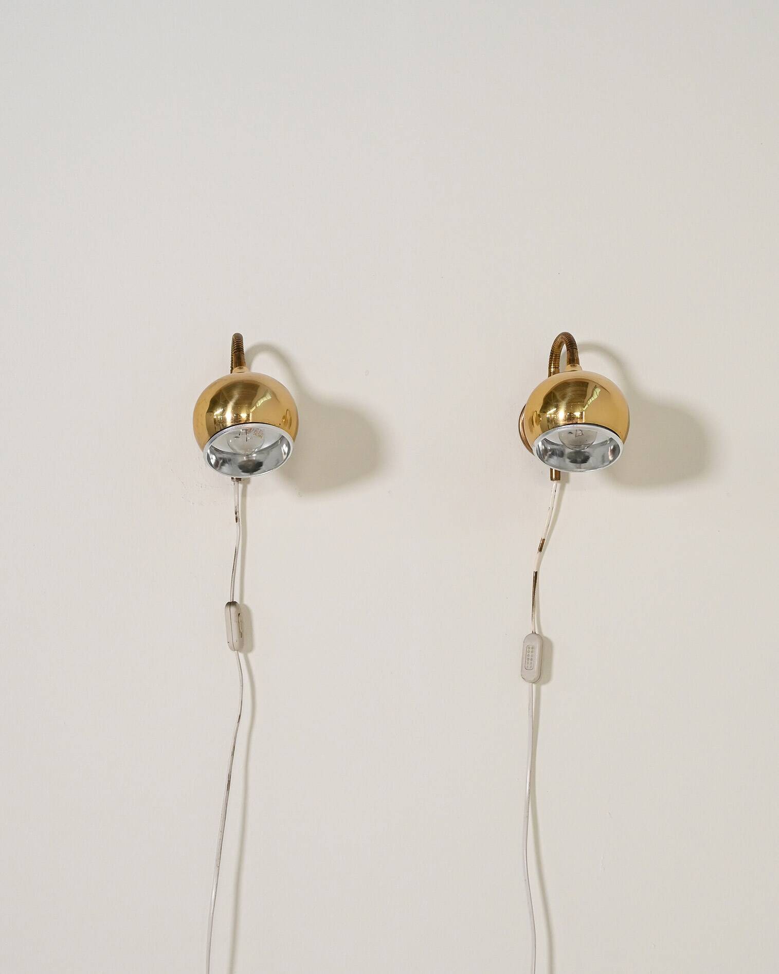 Pair of wall lamps by Möllers Armatur Eskilstuna, '50s