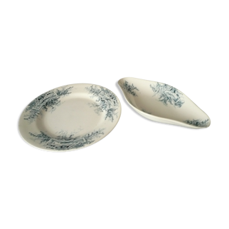 Assiette er Ravier Lunéville