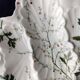 Compartmented bowl in Limoges porcelain. Aromatic plant decor