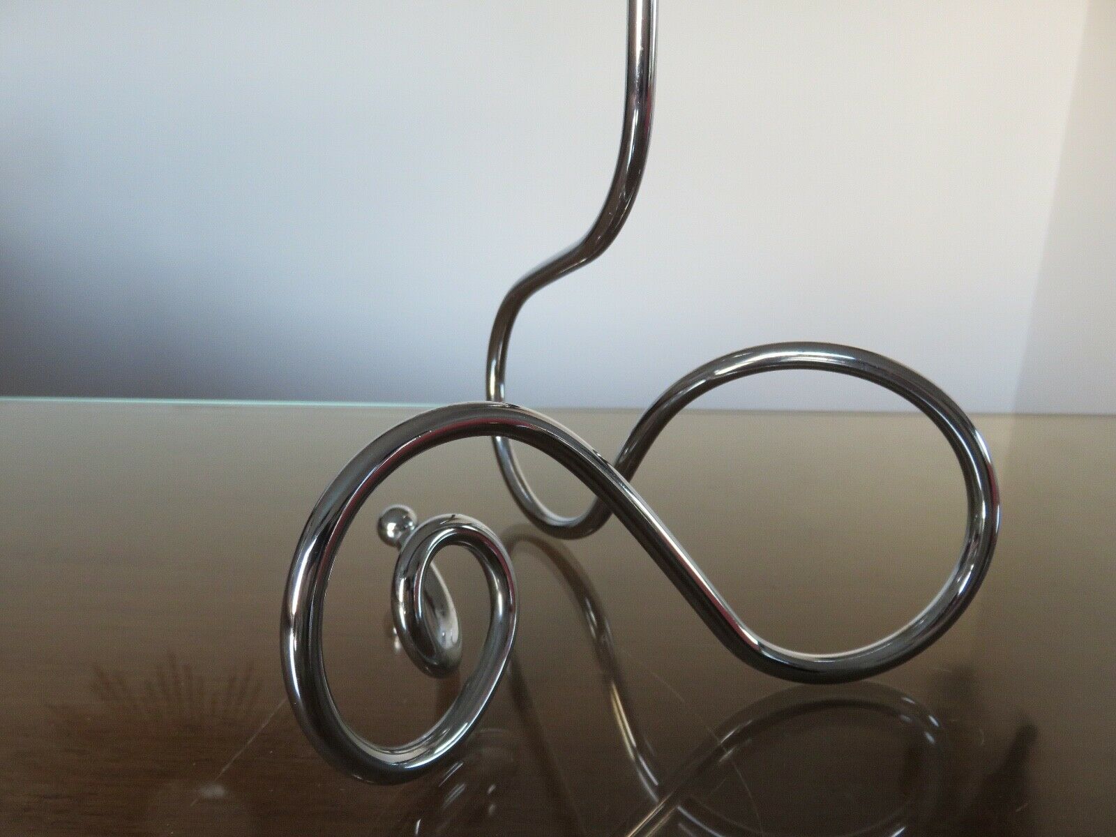 Scandinavian candlestick in chrome metal 1970