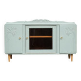 Enfilade Art Déco en bois massif – Vert de gris – 140 cm