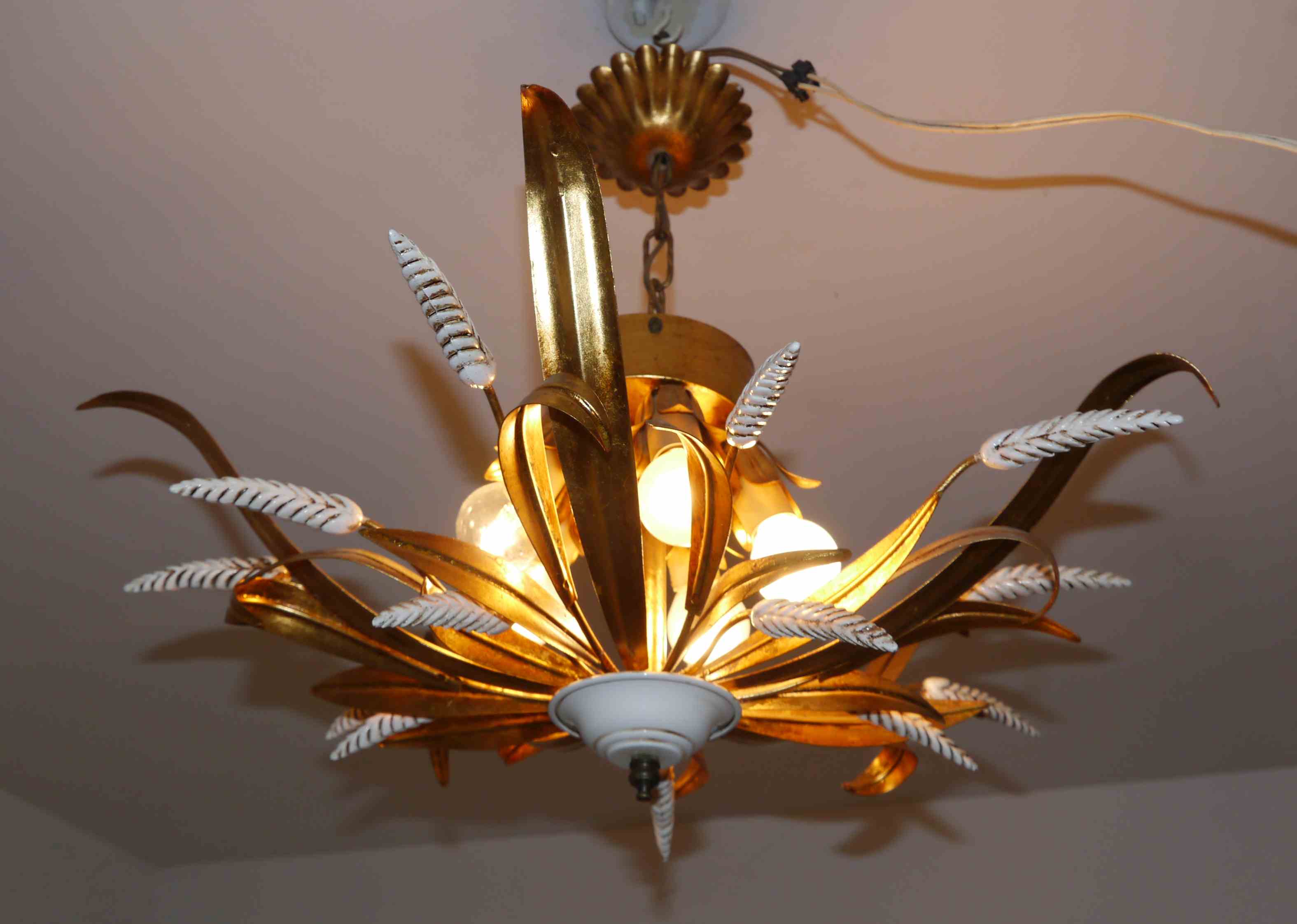 60's suspension lamp style ears of wheat