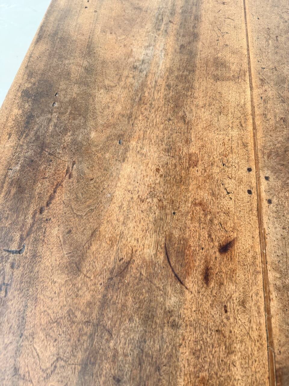 19th century walnut drapery table 2m1