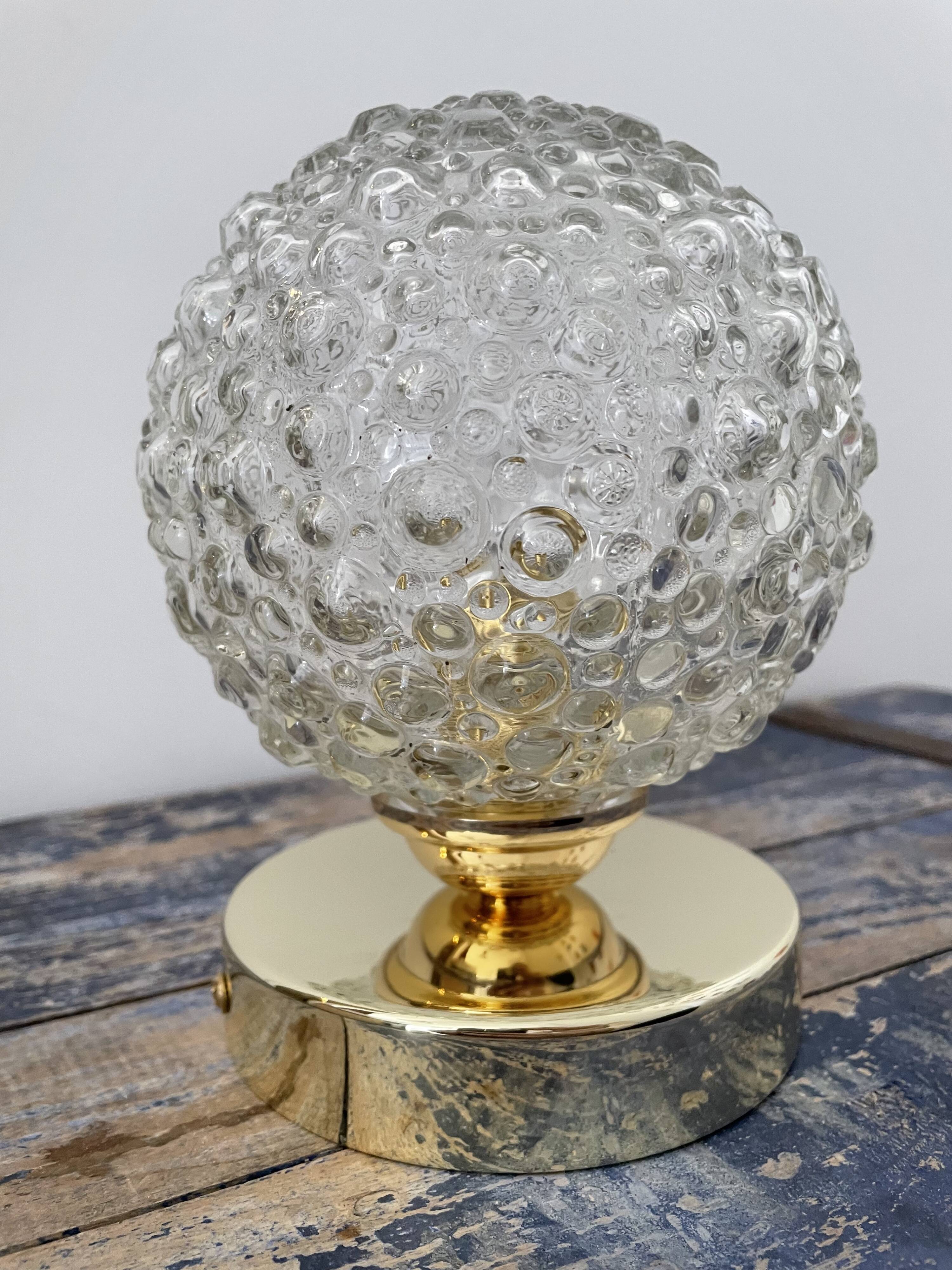Vintage bubble globe lamp electrified to new