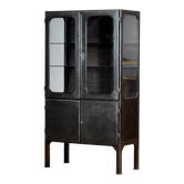 Vintage polished medical cabinet, 1970s