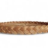 Rustic French Provence Large Round Handled Wicker Tray, France