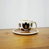 Vintage cup and saucer published by Boch La Louvière