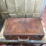 Lot of leather suitcases
