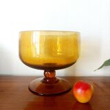 Large bubble glass centrepiece bowl Biot 25 cm