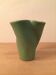 Vase Elchinger trilobé céramique bicolore vert noir années 60