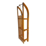 Vintage solid beech sled signed La Hutte - 110 cm