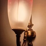 Pair of Art Deco pink wall sconces
