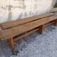Pair of oak old farm benches 2m71