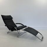 Fauteuil à bascule en cuir par Jochen Hoffman, années 1990