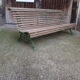 Old bench cast iron base and wooden slats