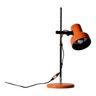 Vintage 1970s Belid MCM Orange Desk Lamp.