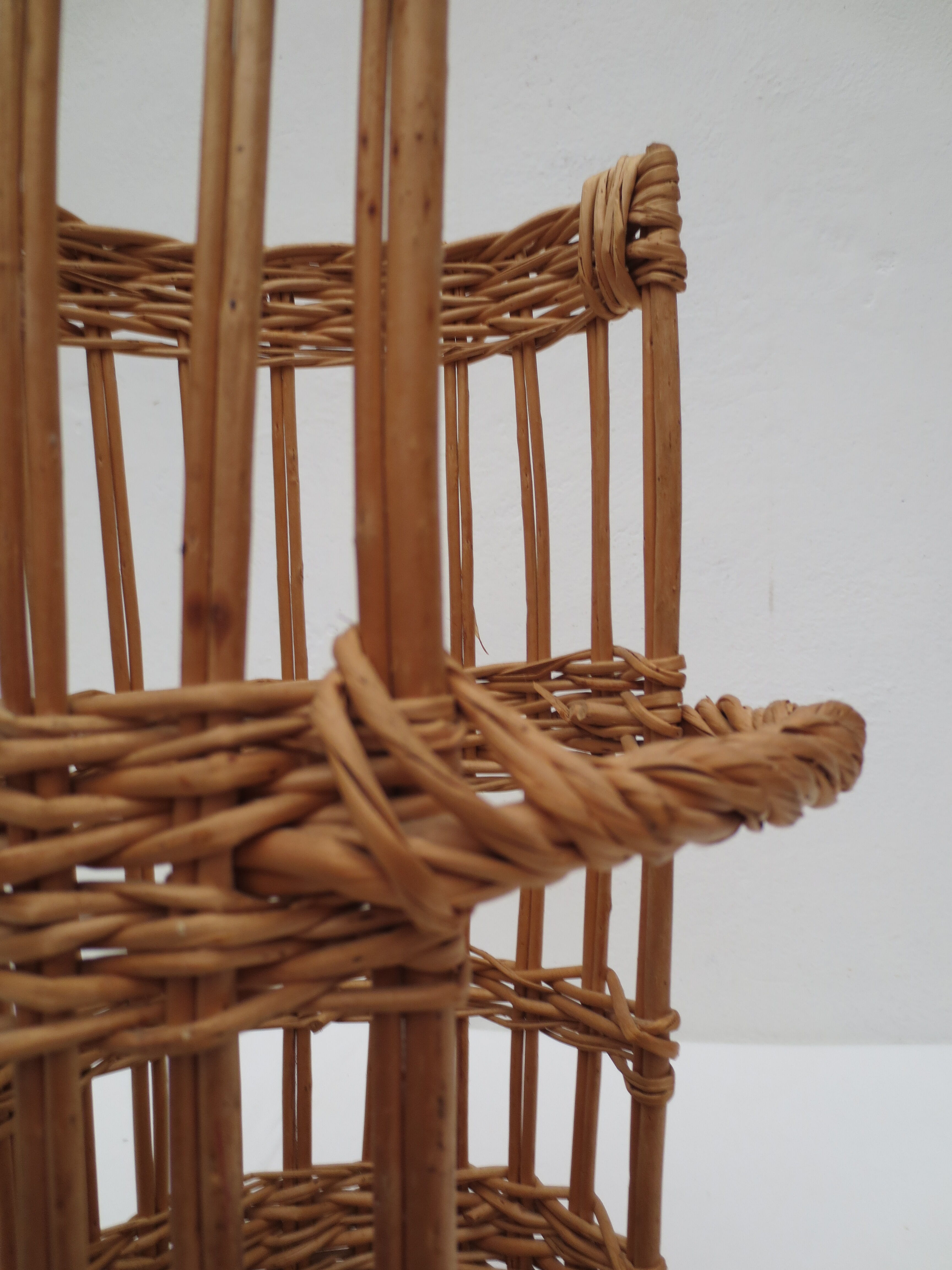 Old baguette basket, wicker bakery