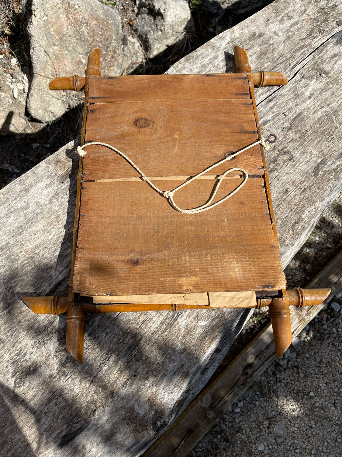 Vintage bamboo mirror
