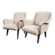 Pair of vintage armchairs 1950 armrests in wave