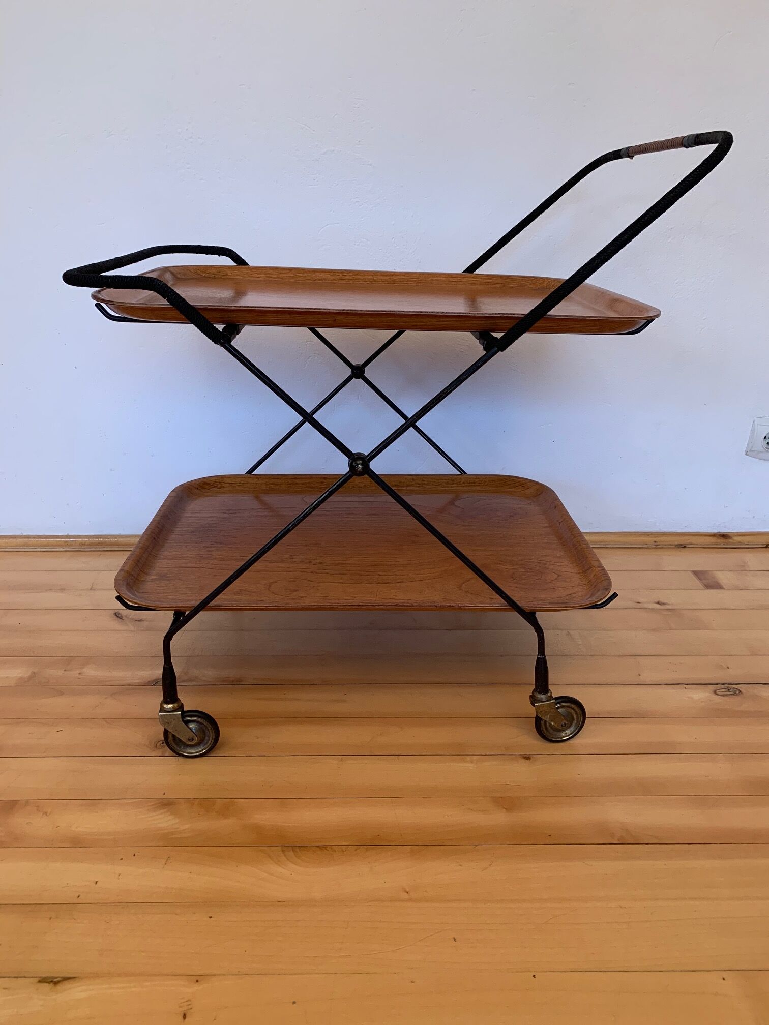 A bar trolley designed by Paul Nagel, JIE Gantofta, Sweden, 1950s