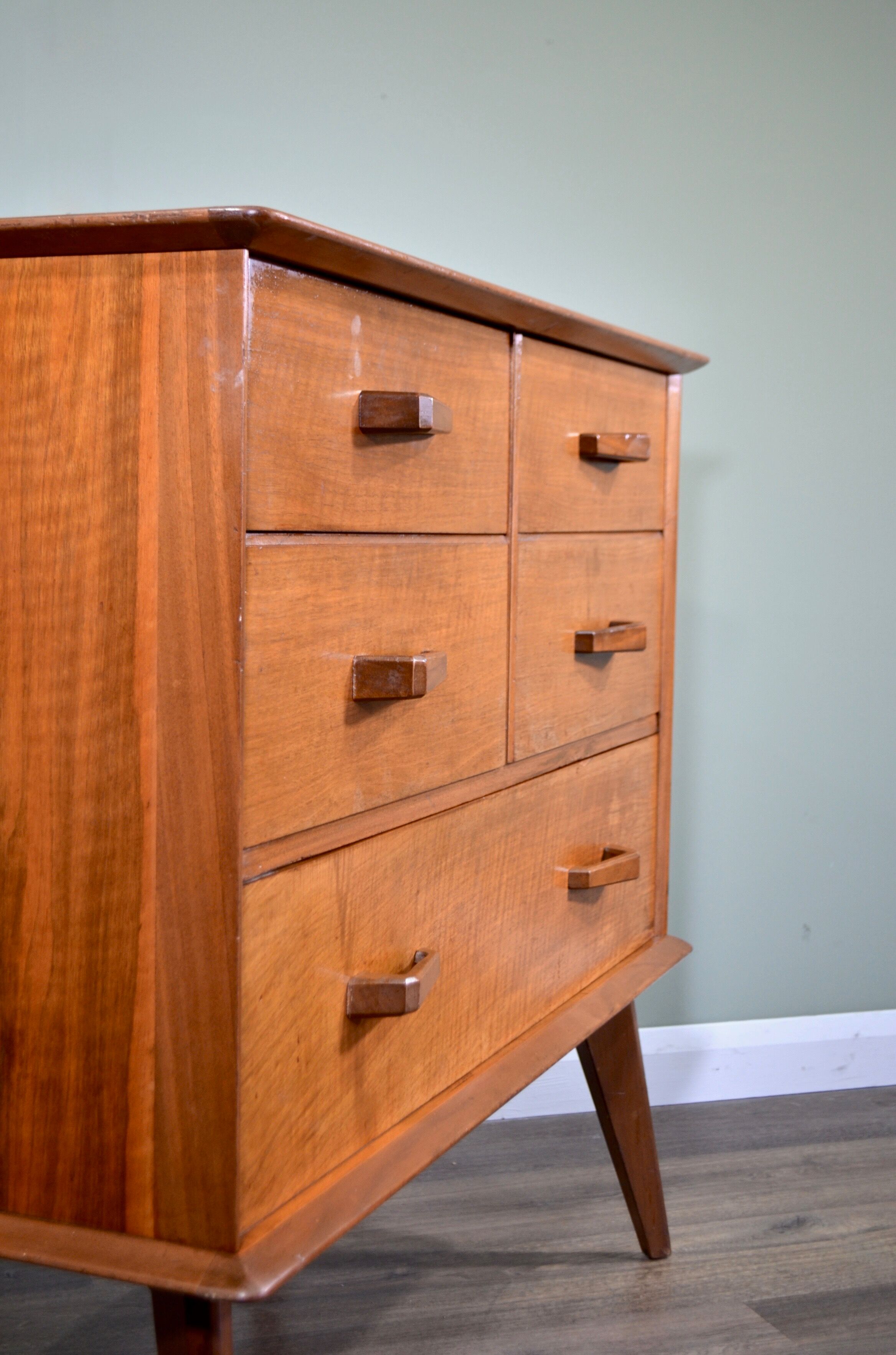 Midcentury Maple&Co sideboard in walnut, modern