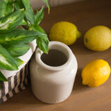 Mustard pot in stoneware LAB Lagny