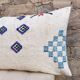 Handmade Moroccan Cushion Cover (60x40 cm) White, Kilim Rug Cushion Cover.