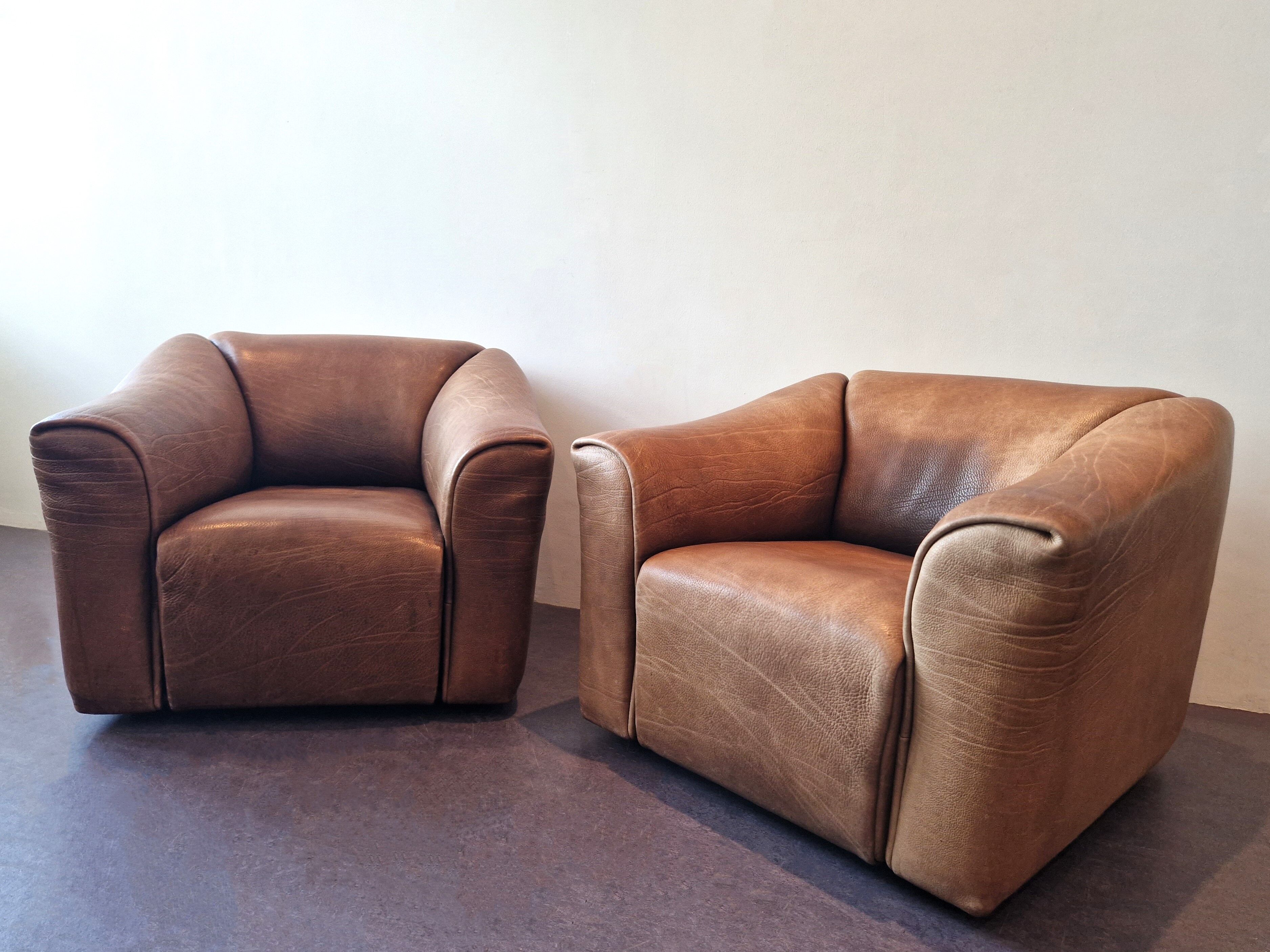DS-47 brown leather lounge chair by De Sede, Switzerland 1970's