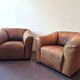 DS-47 brown leather lounge chair by De Sede, Switzerland 1970's