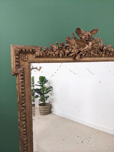 Miroir avec moulures ancien, 153x102 cm