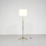 Murano glass and bronze floor lamp attributed to Seguso Vetri, Italy.