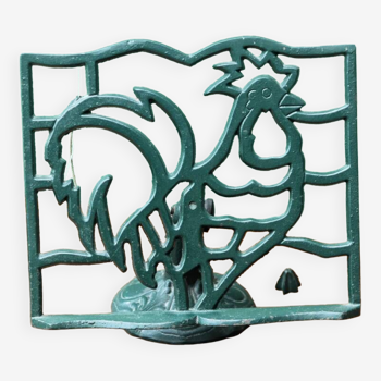 Cast iron table lectern, rooster