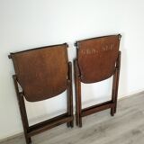 Folding chairs in US armed wood