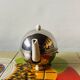 Old insulating teapot in ceramic and chrome metal - Dovo Tiel
