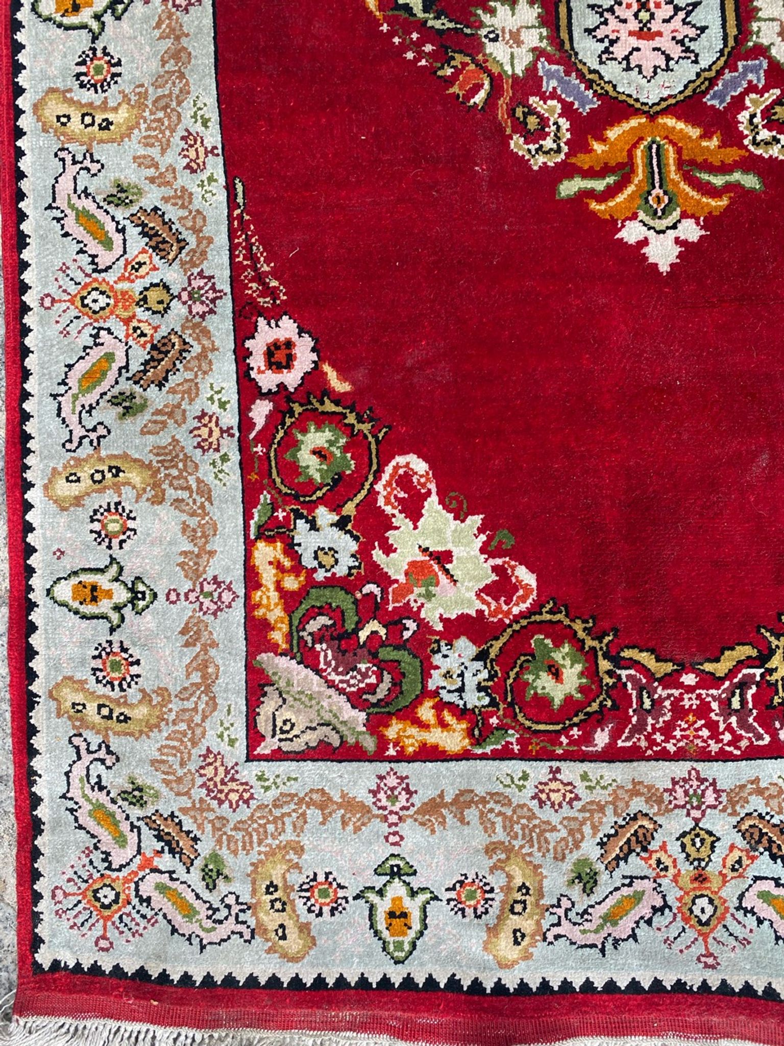 Tapis vintage turc en soie fait main 74x146 cm