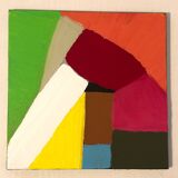 Tableau Huile Couteau Abstrait