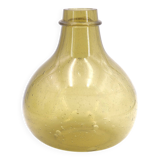 Dame Jeanne in green bubbled glass from Biot, 1950s