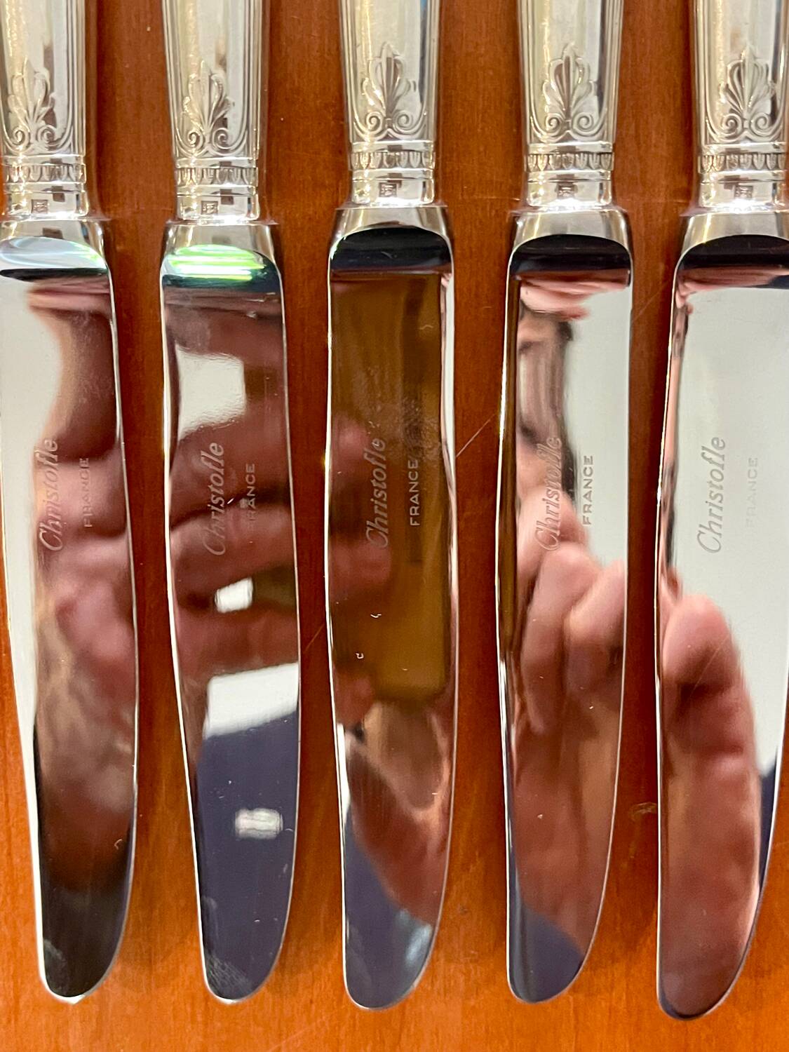 Christofle Malmaison, 12 cheese dessert knives 19.5 cm