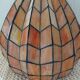 Antique stained glass and bronze pendant light