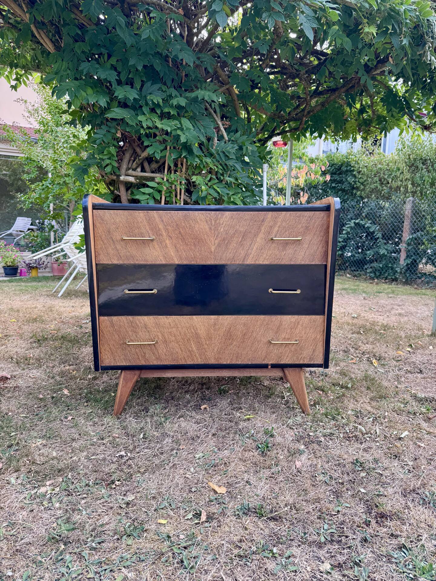 Scandinavian style wooden chest of drawers