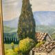 Painting of Mont Ventoux signed Lasimone in gilded wooden frame