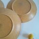Trio d'assiettes plates en grès Chantilly France vintage