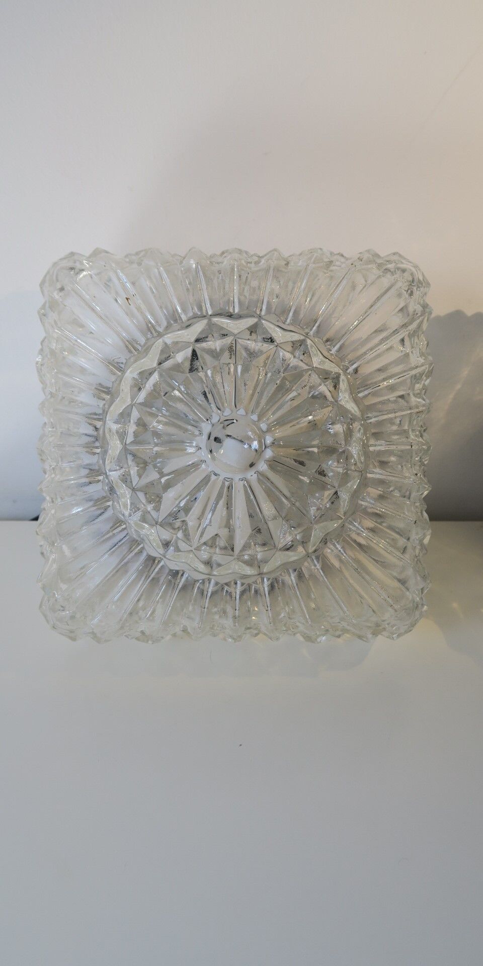 Glass ceiling lamp pair