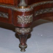 Louis Buffet in Walnut 19th Century with Drawers, Marble and Bronze Ornaments