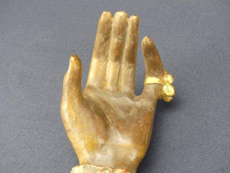 Palladio, Italie, main en bois sculpté