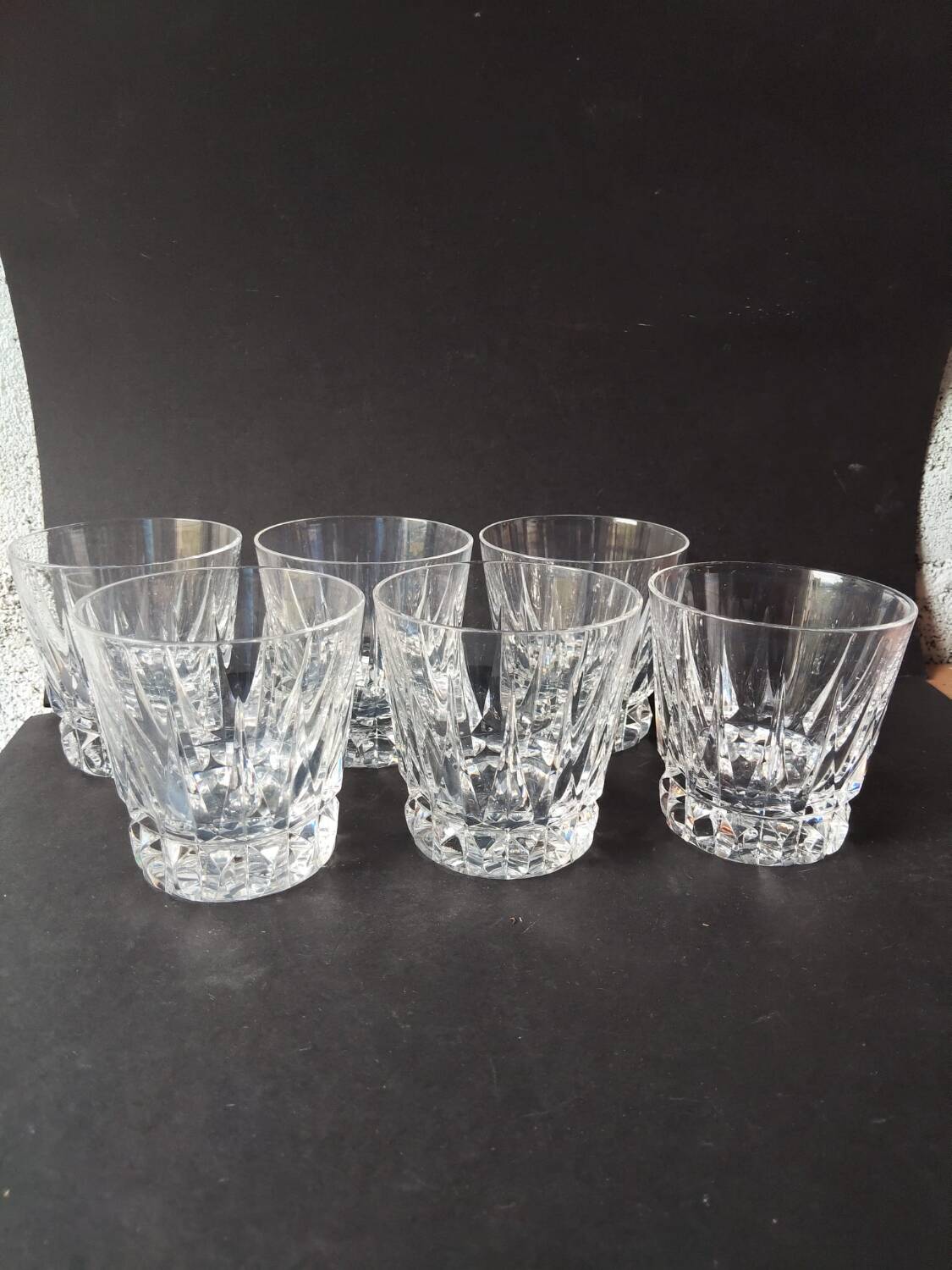 6 Verres à whisky tumbler Crystal St Louis Guernesey.