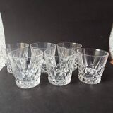 6 Verres à whisky tumbler Crystal St Louis Guernesey.